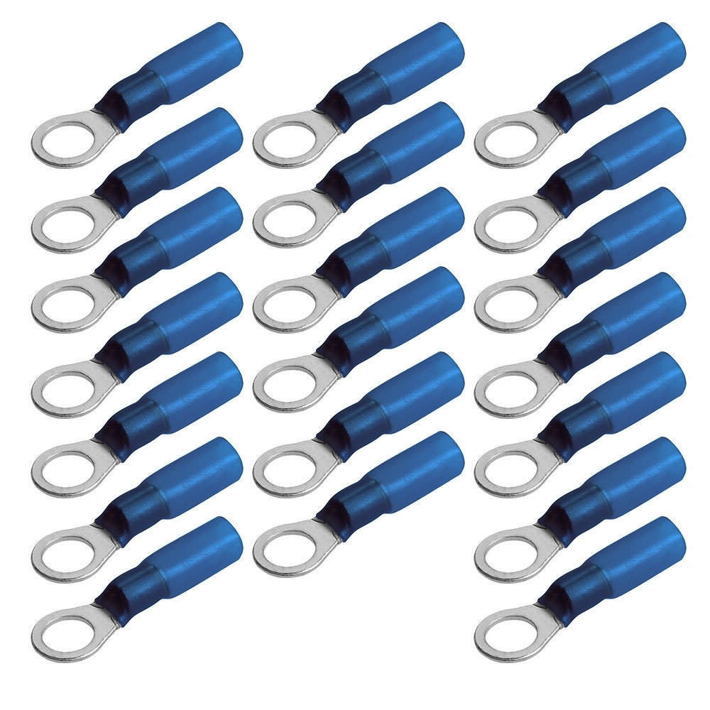 NARVA Adhesive Lined Ring Terminal 5mm dia 2.5-3mm Blue Qty 20