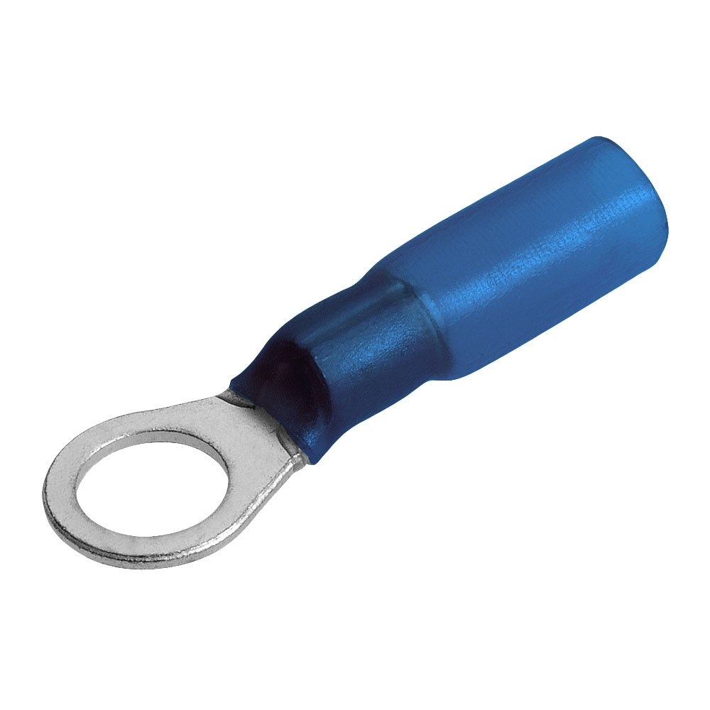 NARVA Adhesive Lined Ring Terminal 5mm dia 2.5-3mm Blue Qty 20