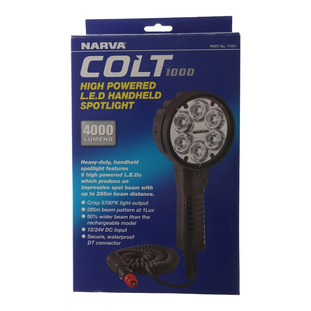 NARVA Colt 1000 4000lm High Power 6 LED Handheld Spotlight 12/24V DC NARVA Colt 1000 4000lm High Power 6 LED Handheld Spotlight 12/24V DC