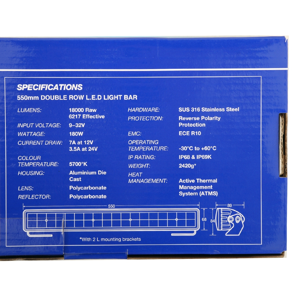 NARVA Explora Double Row LED Light Bar 22in