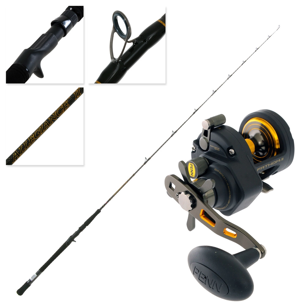 PENN Fathom II 12 Allegiance II Star Drag Boat Combo 6ft 6in PE1.5-3.0 1pc PENN Fathom II 12 Allegiance II Star Drag Boat Combo 6ft 6in PE1.5-3.0 1pc