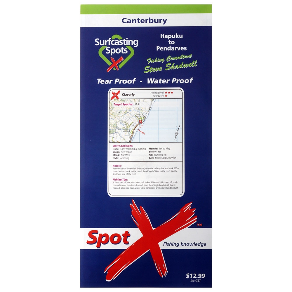 Spot X Surfcasting Map Canterbury