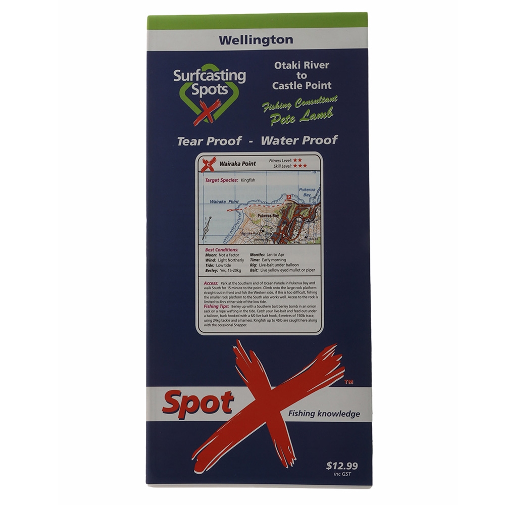 Spot X Surfcasting Map Wellington