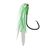 Black Magic Snapper Snack Skirted Flasher Rig 7/0 Super Lumo