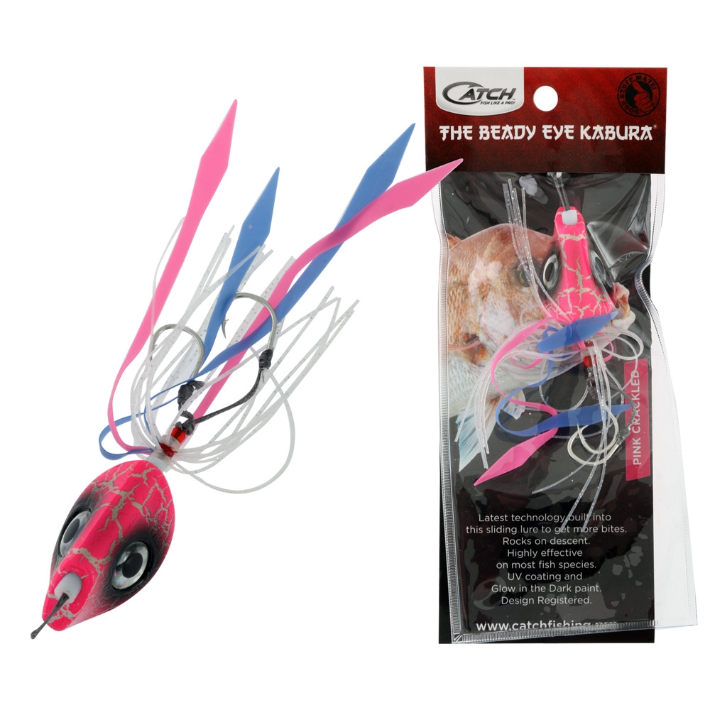 Catch Beady Eye Kabura UV and Glow Jig 80g Pink Crackle