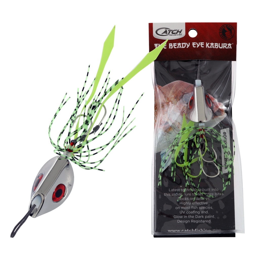 Catch Beady Eye Kabura UV and Glow Jig 120g White Warrior