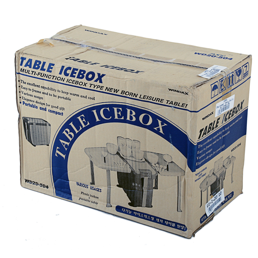 Challenger Chilly Bin Cooler with Side Table and Utensils