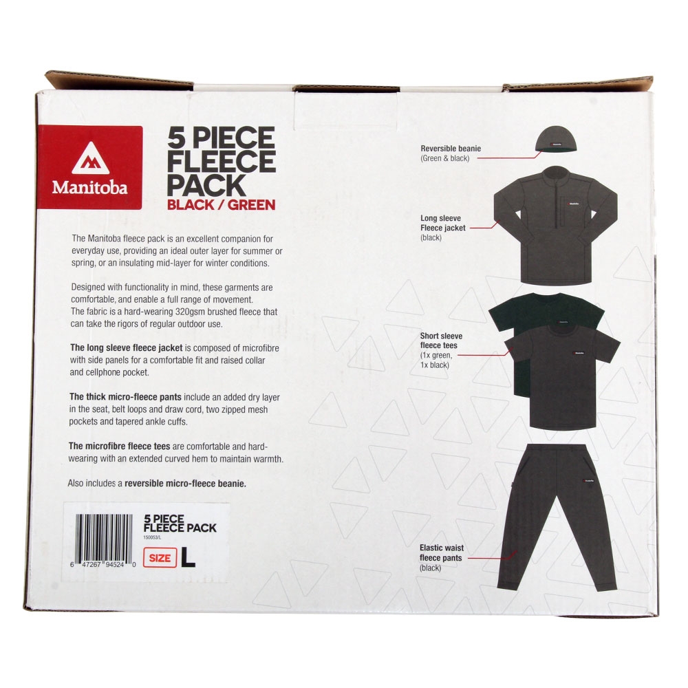 Manitoba Clothing 5 Piece Fleece Pack 3XL