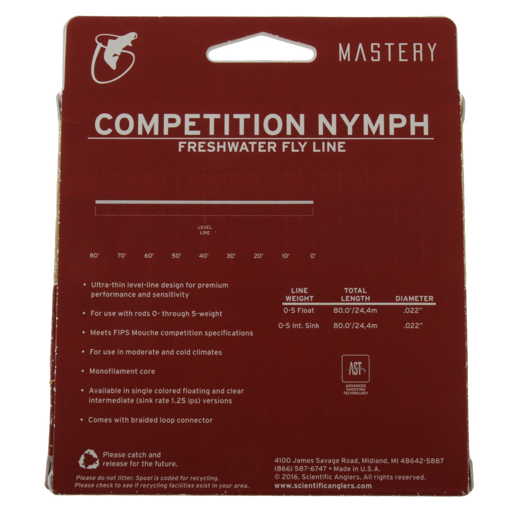 Scientific Anglers Mastery Competition Euro Nymph Fly Line 0-5F Bamboo