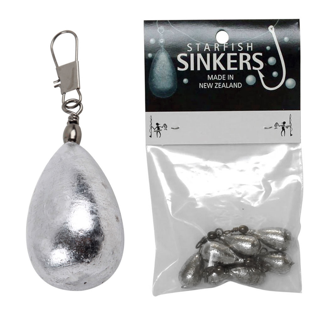 Starfish Clip-On Swivel Sinkers 2oz Qty 4