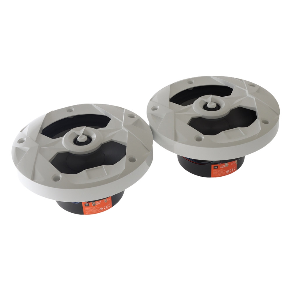 JBL Club Marine MS8LW Coaxial Marine Speakers with RGB Lighting 8in 450W White