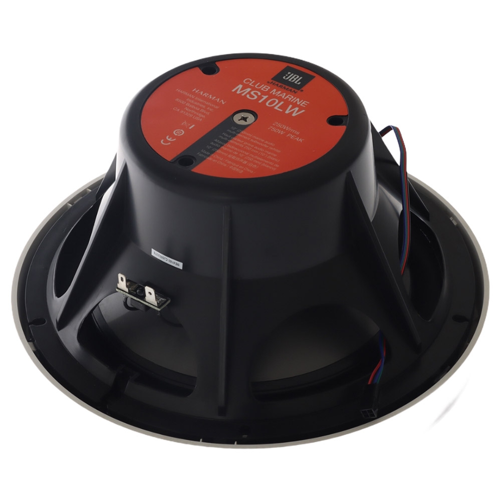JBL Club Marine MS10LW Subwoofer with RGB Lighting 10in 750W White
