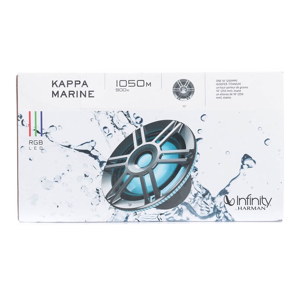 Infinity Kappa Marine RGB LED Passive Subwoofer 10in Titanium/Gunmetal