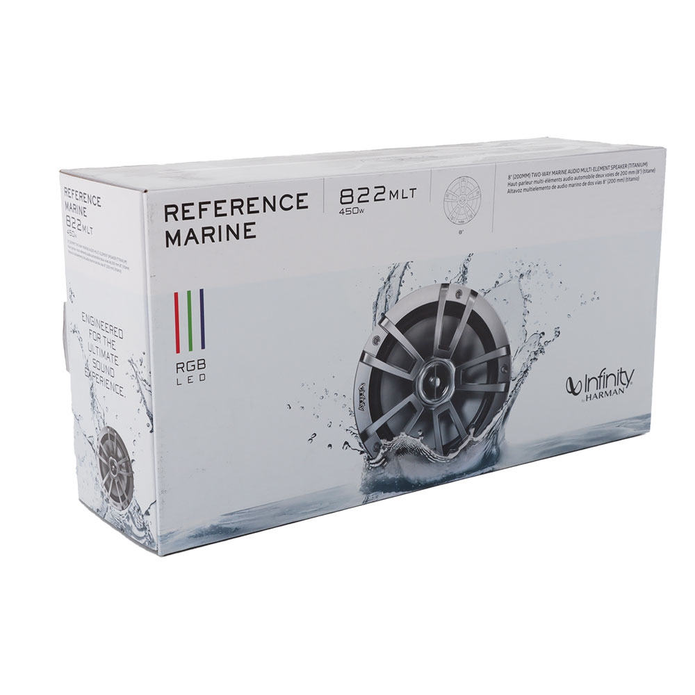 Infinity Reference Multi-Element 2-Way Marine Speakers 8in 300W Titanium