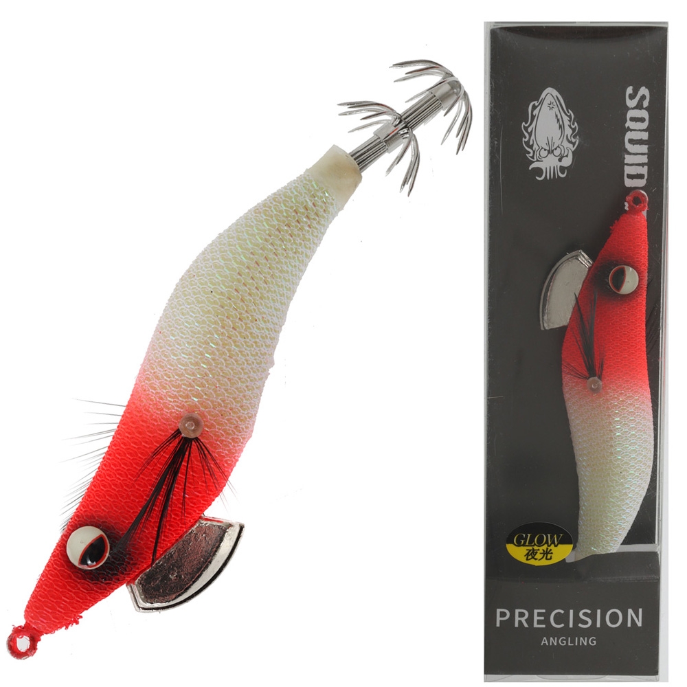 Precision Angling Attack II Squid Jig Size 2.5 10g Red Head