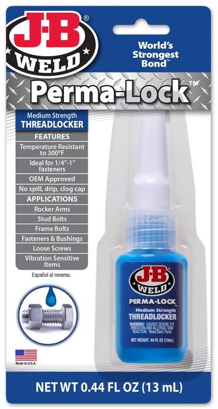J-B Weld Perma-Lock Blue Medium Strength Threadlocker 13ml
