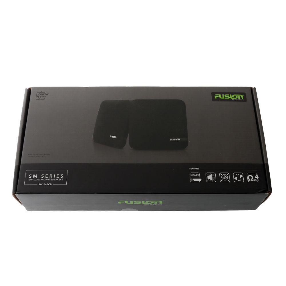 Fusion SM-F65CB Shallow Mount Speakers 6.5in 100W Black Pair