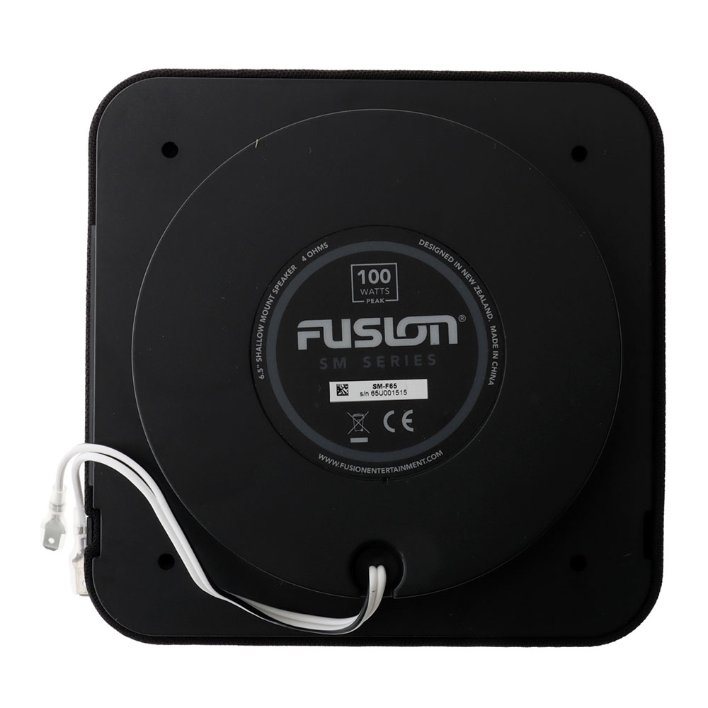 Fusion SM-F65CB Shallow Mount Speakers 6.5in 100W Black Pair