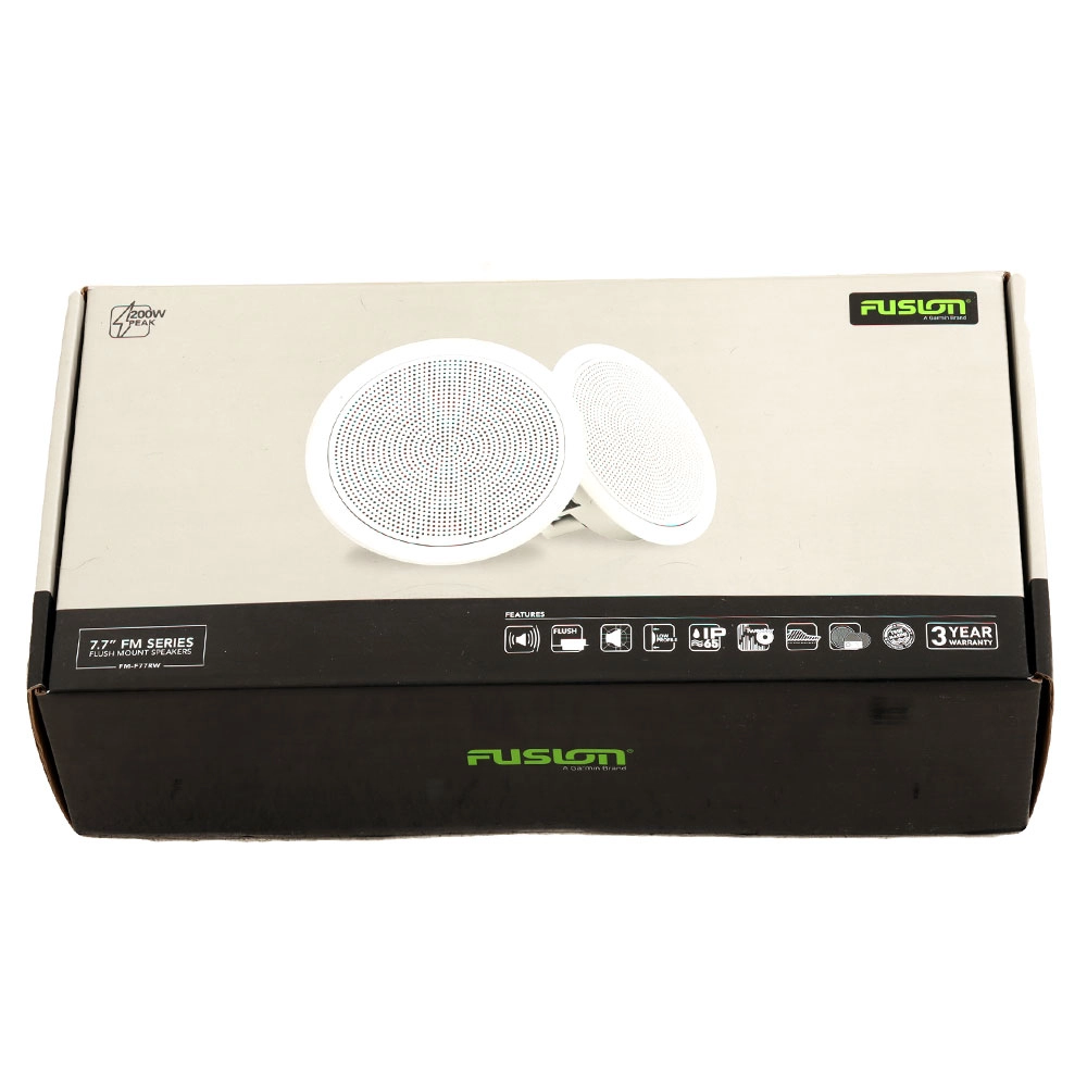 Fusion FM-F77RW Flush Mount Marine Speakers 7.7in 200W White Fusion FM-F77RW Flush Mount Marine Speakers 7.7in 200W White