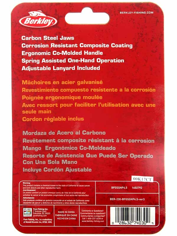 Berkley XCD Split Ring Pliers 4.5in