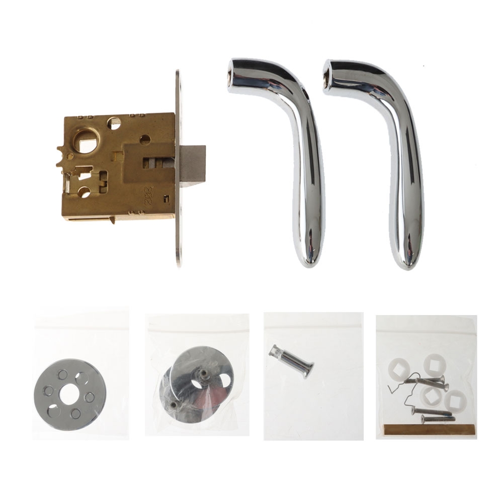 SouthCo McCoy Chrome Door Lock Set Right Out Opening