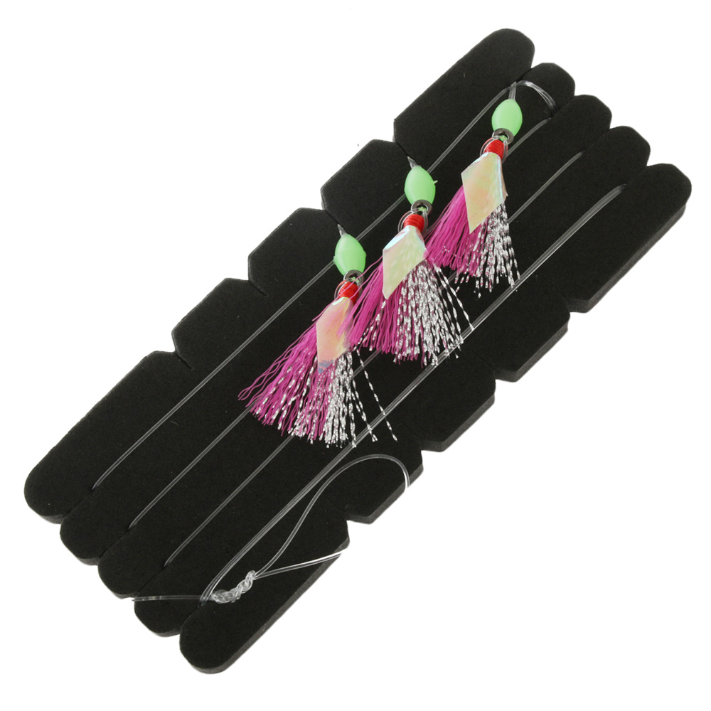 Bite Pink Lady Flasher Rig 3-Hook 3/0