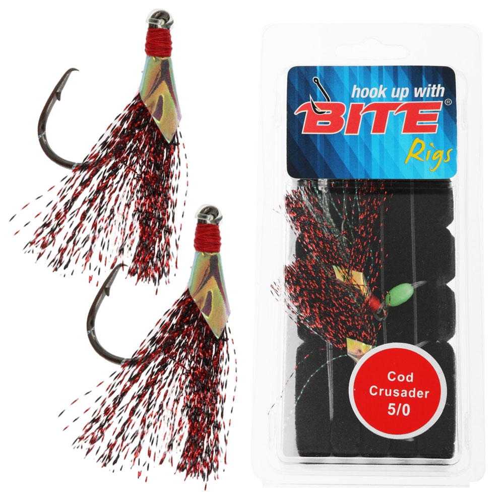 Bite Cod Crusader Flasher Rig 2-Hook 5/0