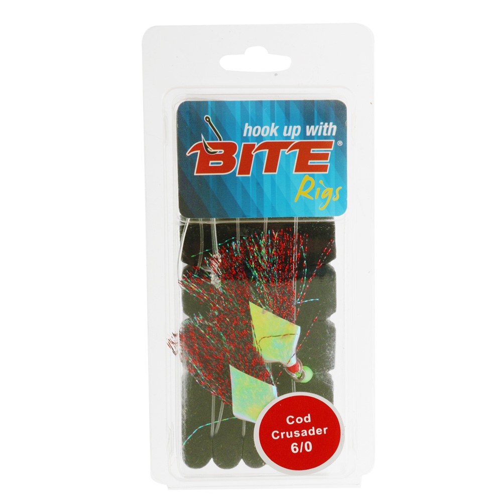 Bite Cod Crusader Flasher Rig 2-Hook 6/0