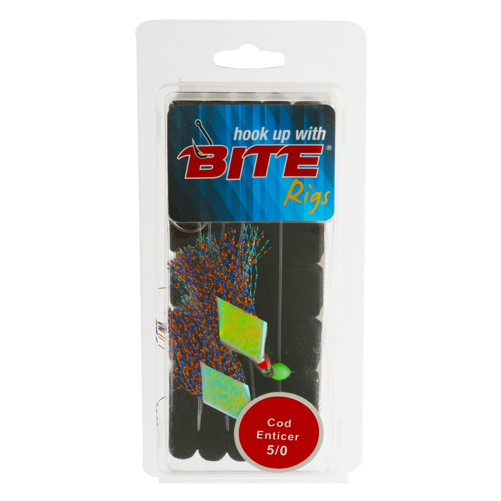 Bite Cod Enticer Flasher Rig 2-Hook 5/0