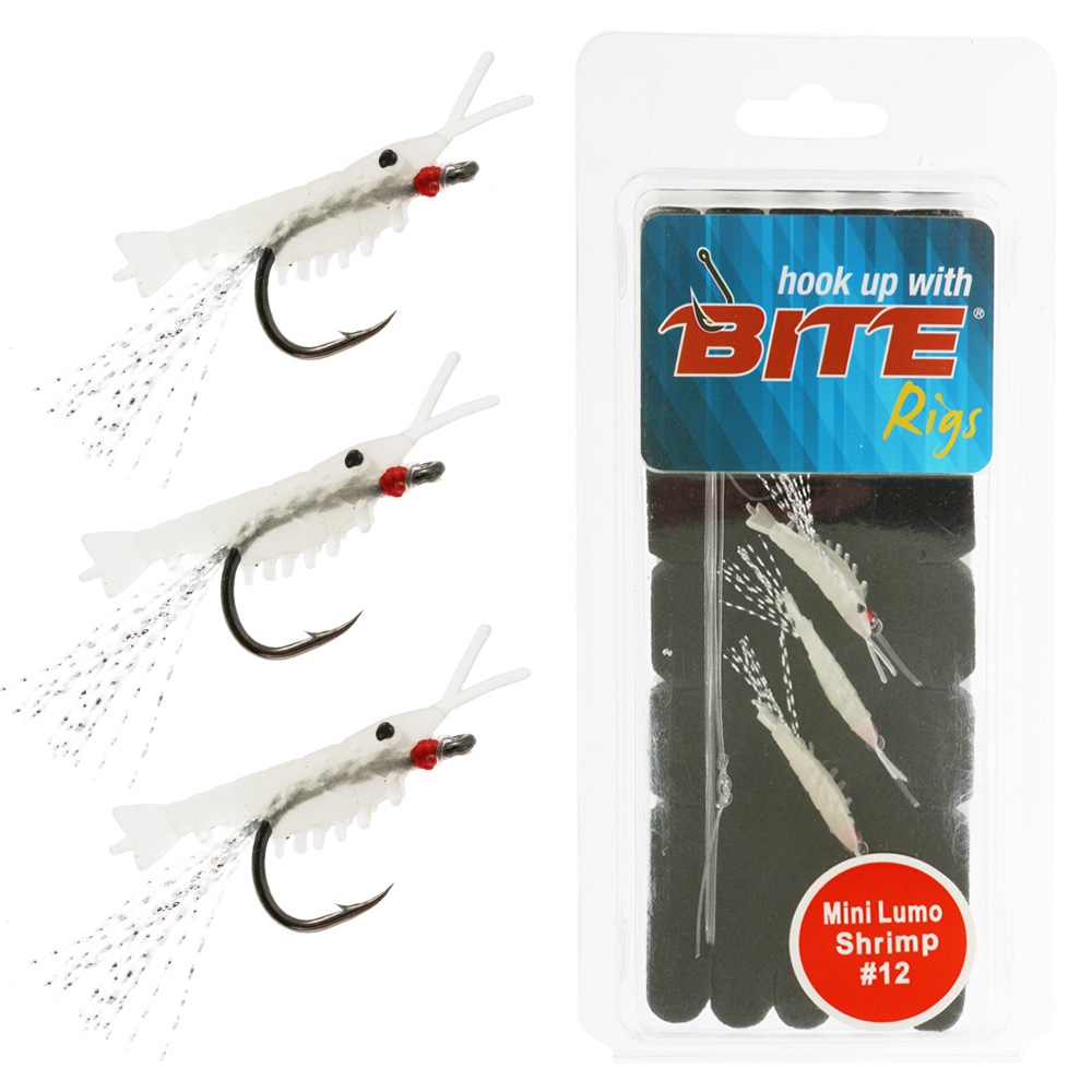 Bite Lumo Shrimp Flasher Rig Mini 3-Hook #12