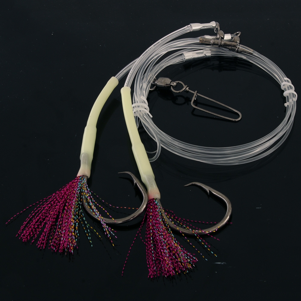 Bite Groper 2-Hook Heavy-Duty Flasher Rig 13/0 Pink