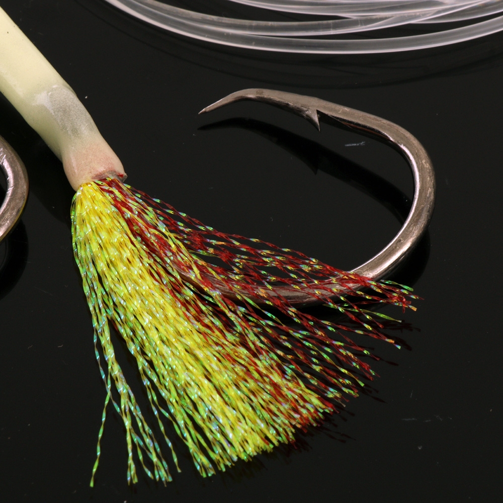 Bite Groper 2-Hook Heavy-Duty Flasher Rig 13/0 Chartreuse