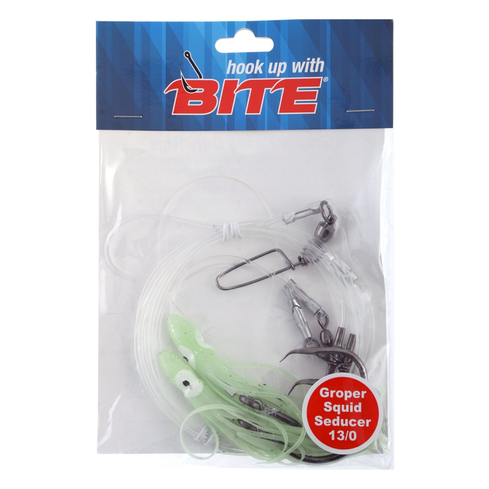 Bite Groper 2-Hook Heavy-Duty Squid Rig 13/0