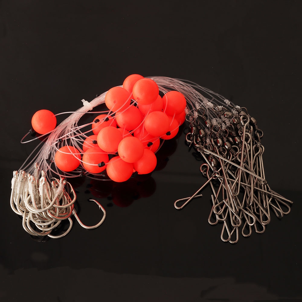 Bite Longline Floating Traces with JVI Clip and Lumo Tubing 50cm Qty 25