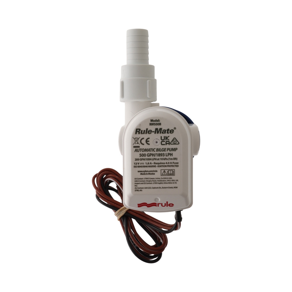 Rule-Mate RM500B 500GPH Automatic Submersible Bilge Pump 12V