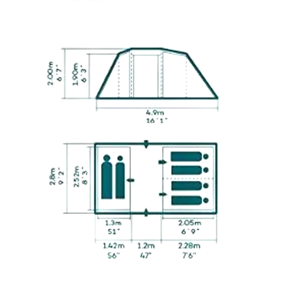 PAVILLO Family Ground 6P Tent