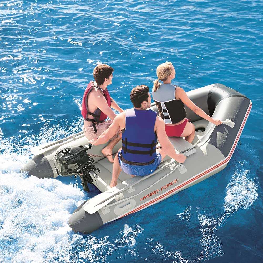 Hydro-Force Caspian Pro Rigid Air Deck 3-Person Inflatable Boat incl Oars and Pump 9ft 2in