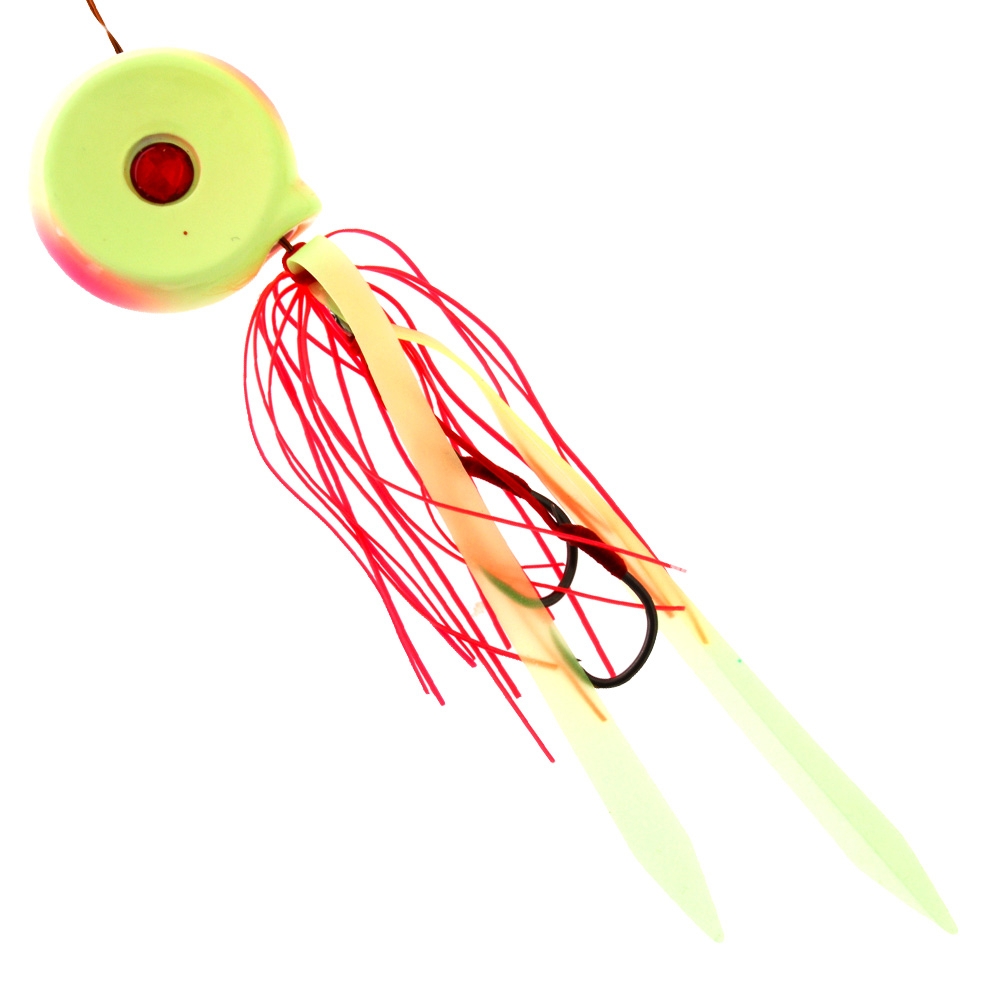 Ocean Angler Coin Drop Slider Lure 180g Pink/Glow White