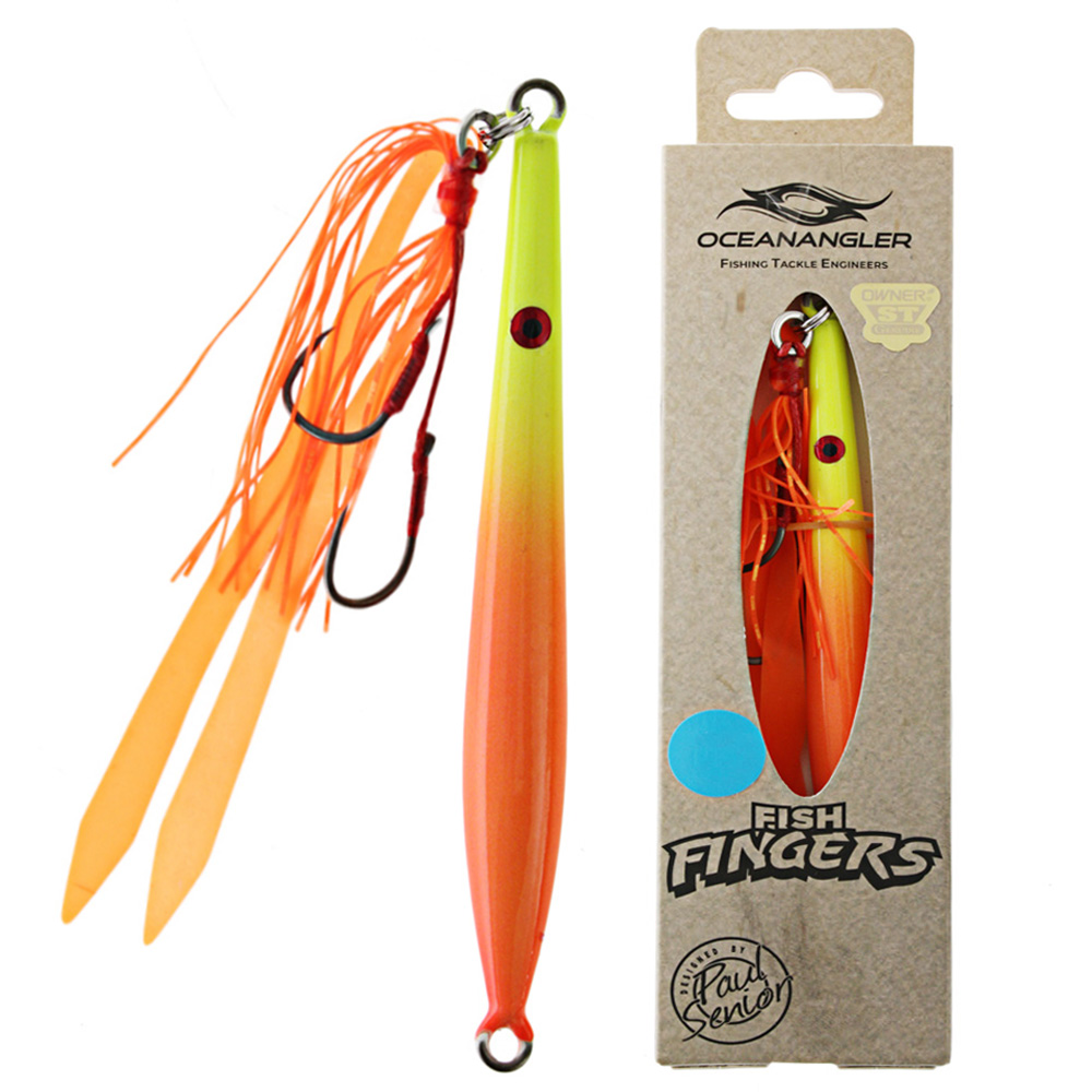 Ocean Angler Fish Fingers Jig 60g Orange Lime