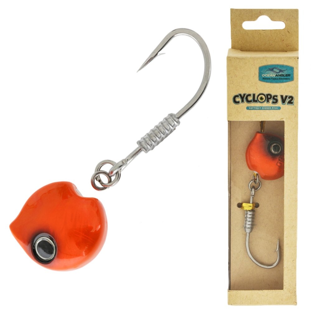 Ocean Angler Cyclops V2 Softbait Rig 60g Orange Gold 7/0