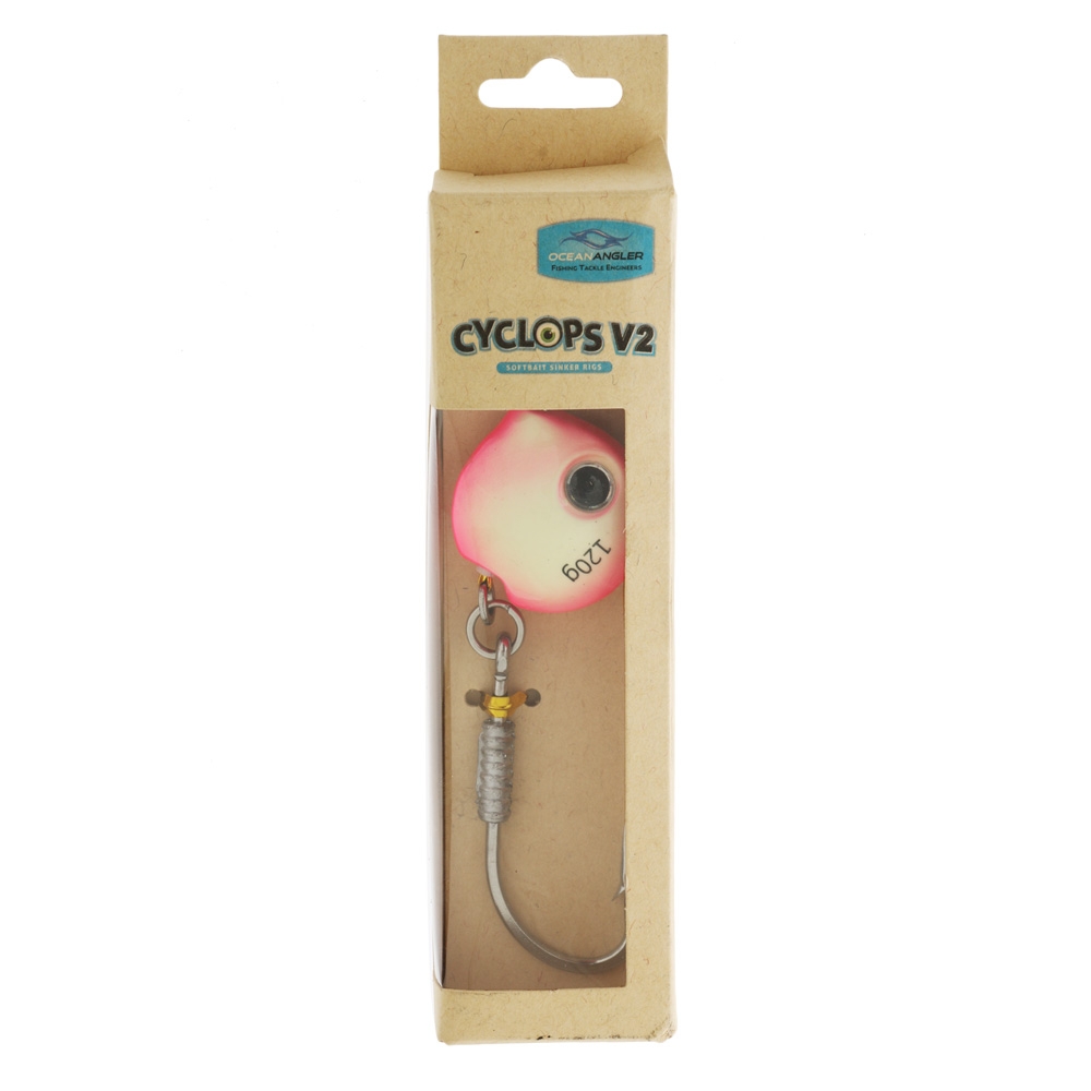 Ocean Angler Cyclops V2 Softbait Rig 120g Pink White 7/0