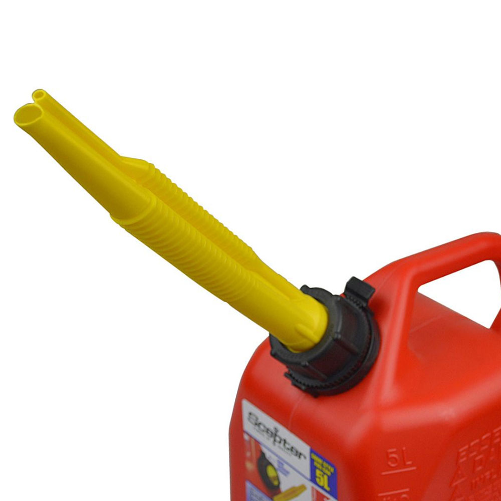 Scepter Petrol Jerry Can Squat Style Red 5L