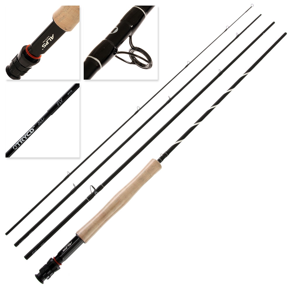 TRYCD ALLFLY Starter Heavy Fly Fishing Rod Kit 9ft 7/8 WT 4pc