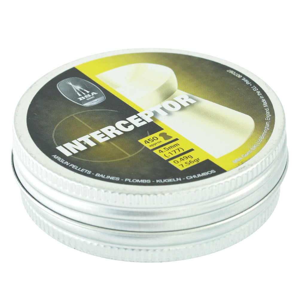 BSA .177 Interceptor Hollowpoint Pellets 450 Rounds