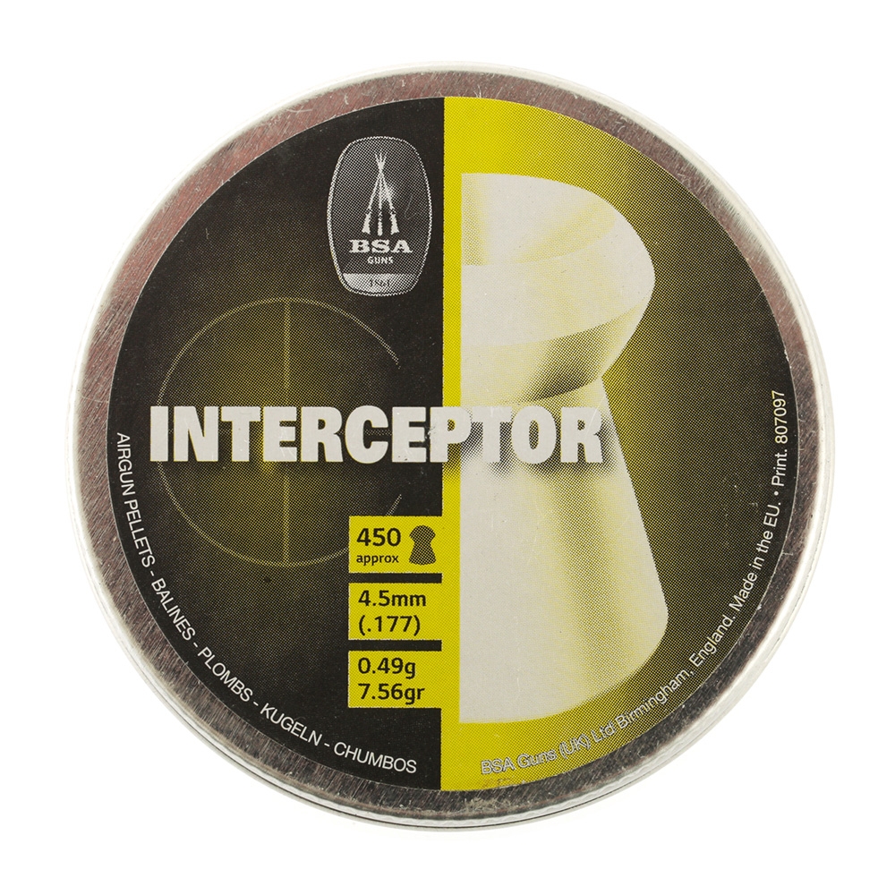 BSA .177 Interceptor Hollowpoint Pellets 450 Rounds