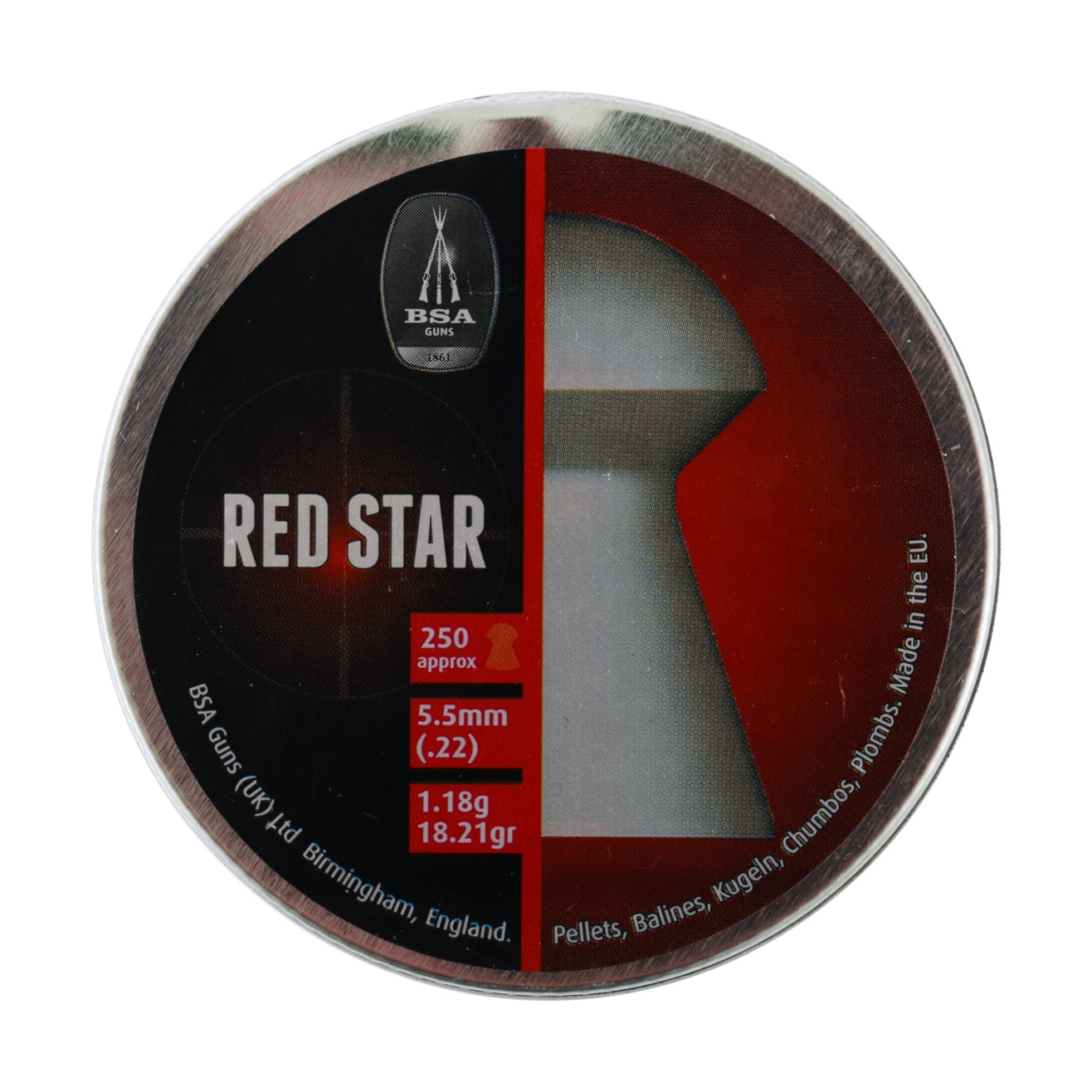 BSA .22 Red Star Pellets 250 Rounds