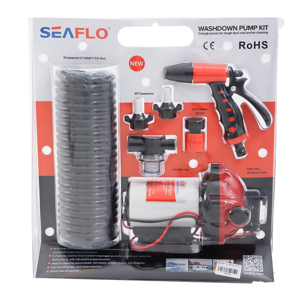 Seaflo 5 Chamber Washdown Pump Kit 18.9LPM 70PSI 12v