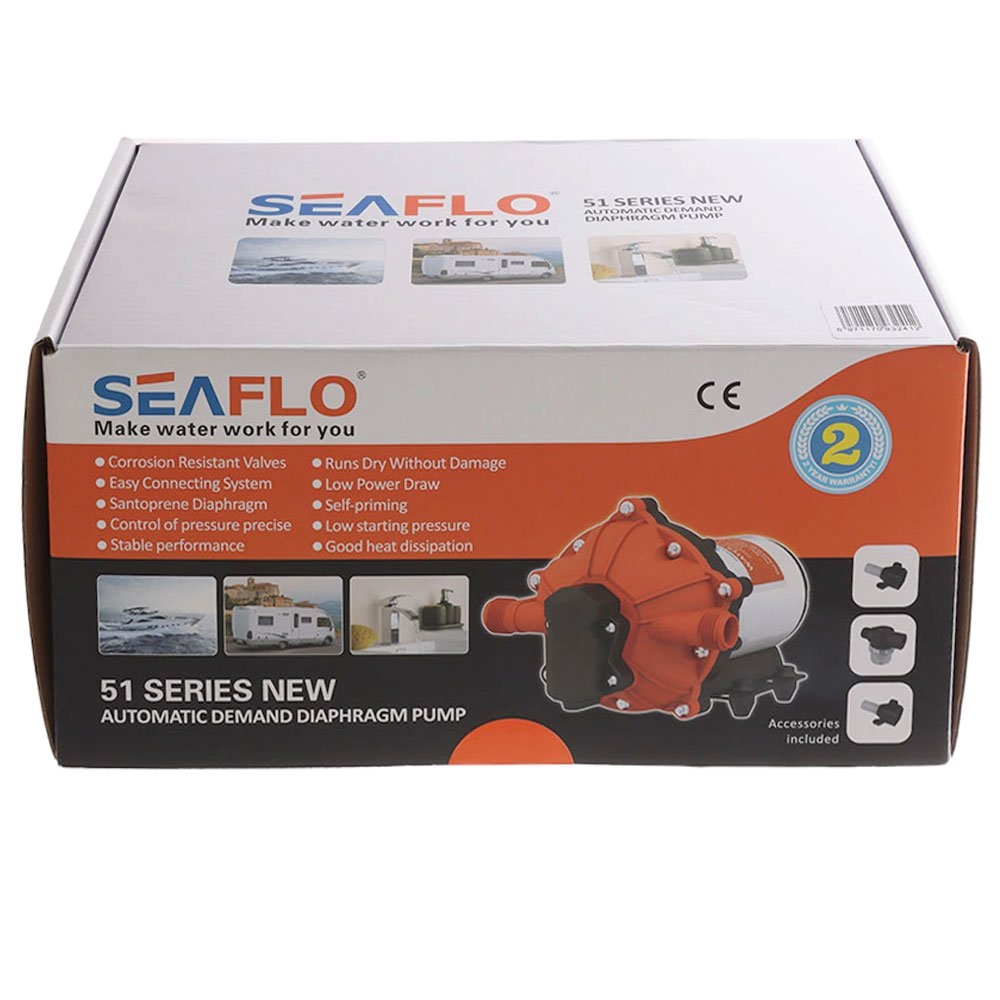 Seaflo 5 Chamber DC Diaphragm Pump 18.9LPM 60PSI 12V