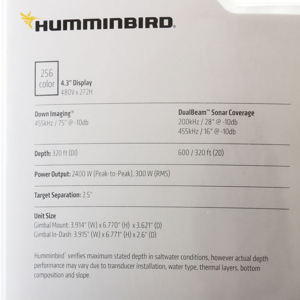 Humminbird PiranhaMax 4 DI Fishfinder