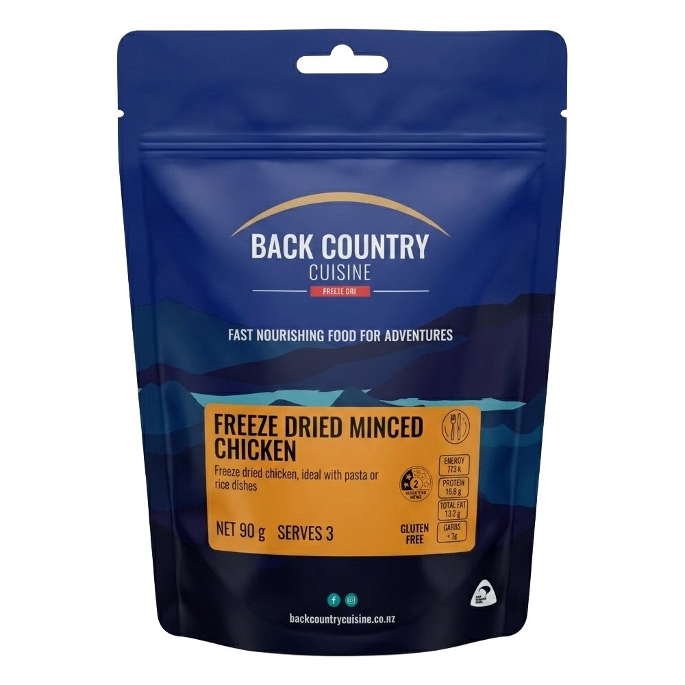 Back Country Cuisine Freeze Dried Meal Minced Chicken Gluten-Free - Serves 3